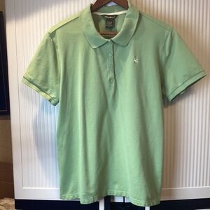 Eddie Bauer Womens Polo Shirt Light Green Short Sleeve XL‎ Golf Casual